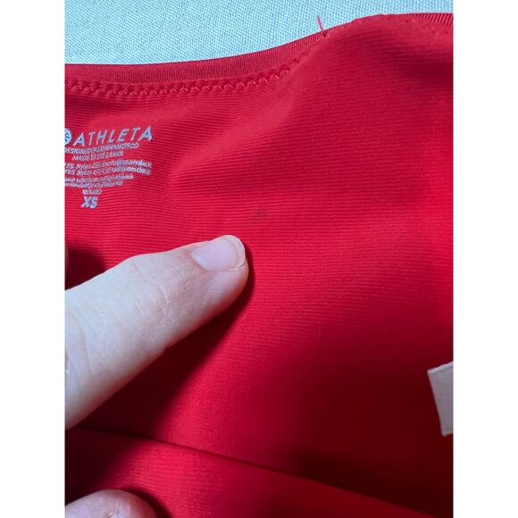 Athleta Bikini Wrap Reversible Bikini Top And Red High Waited Bottoms‎ Size XS - Picture 7 of 8